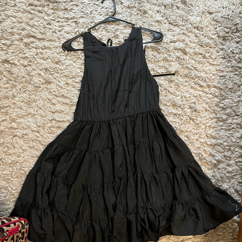 Mustard Seed layered ruffle black dress